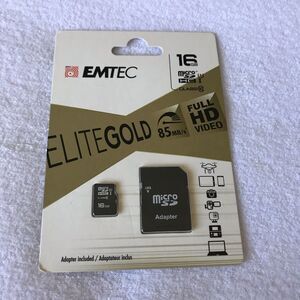 16gb Micro SD  Card with adapter Elite Gold Emtec